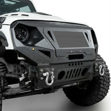 Load image into Gallery viewer, Max Steel Front Bumper w/ Grill Guard &amp; Winch Plate Jeep Wrangler JK 2007-2018