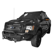 Load image into Gallery viewer, Front Winch Bumper + Rear Bumpers w/ LED Square Lights 2009-2014 Ford F150