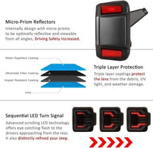 Load image into Gallery viewer, CS Style LED Tail Lights Sequential Signal Smoked Pair 2018-2022 Jeep Wrangler JL/JLU