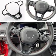 Load image into Gallery viewer, Carbon Fiber Steering Wheel Trim Cover 2022+ Honda Civic