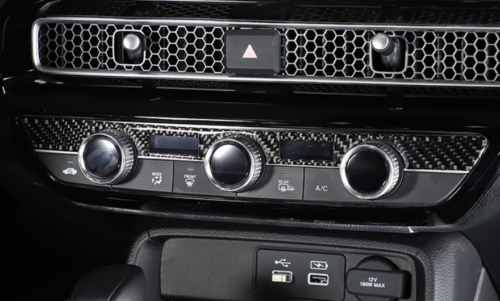 Carbon Fiber Style AC Switch Panel Trim Cover 2022+ Honda Civic 11th Gen