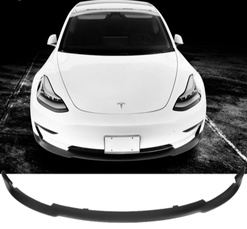 VS Style Front Bumper Lip Spoiler 2017+ Tesla Model 3