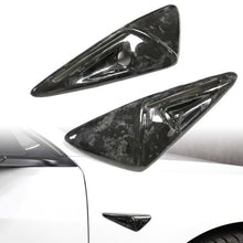 Load image into Gallery viewer, Forged Carbon Fiber Front Side Fender Cover Trim 2020+ Tesla Model 3/Y