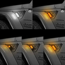 Load image into Gallery viewer, LED Fender Side Marker Lights DRL Dynamic Turn Signal 2018-2022 Jeep Wrangler JL