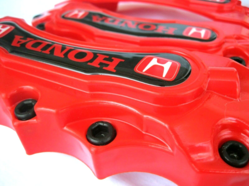 4x Brake Caliper H Style Covers Red Front Rear 2022+ Honda Civic