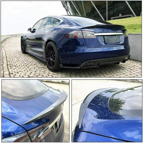V1 Style Carbon Fiber Rear Trunk Spoiler 2012+ Tesla Model S Sedan