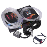 6M RGB LED Car Interior Fiber Optic Neon Wire Strip Light Kit