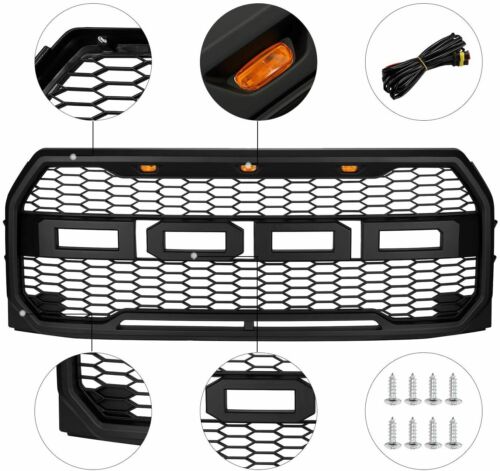 Raptor Style Front Bumper Grill W/ LED 2015-2017 Ford F150