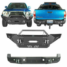Load image into Gallery viewer, Front + Rear Bumper w/ Winch Plate &amp; LED Lights Toyota Tacoma Pickup 2005-2015