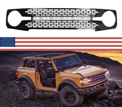 HC STYLE FRONT BUMPER GRILLE 2021-2023 FORD BRONCO