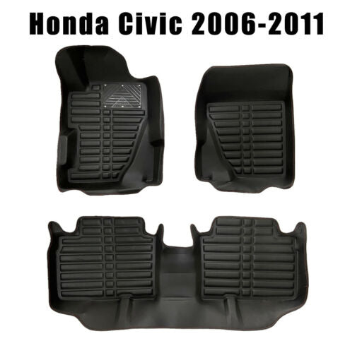 TX Style Car Floor Mats Front & Rear Waterproof 2012-2021 Honda Civic