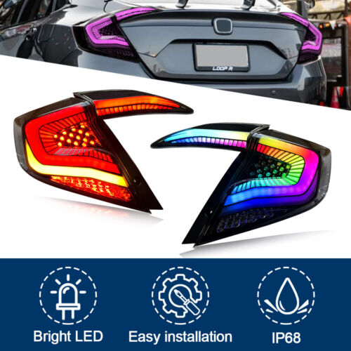 RGB V2 LED Sequential Tail Lights 2016+ Honda Civic Sedan