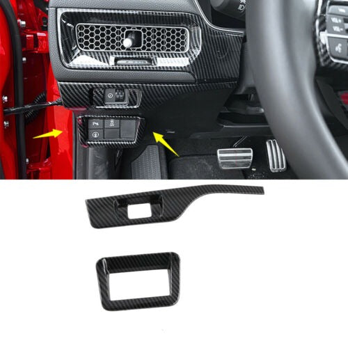 Carbon Fiber Style Headlight Switch Trim Cover 2022+ Honda Civic 11th Gen