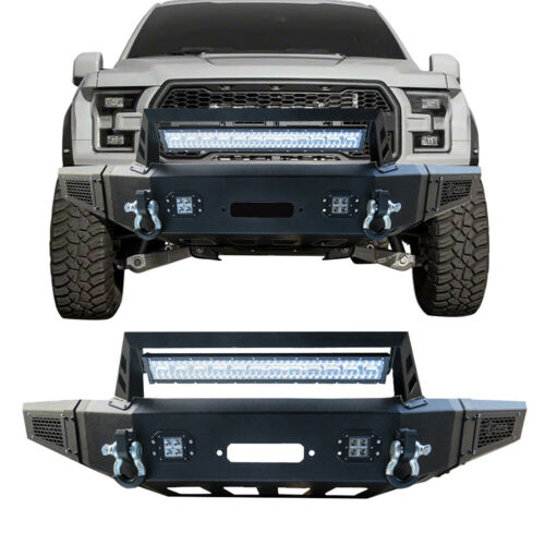 Steel Front Bumper with 5 LED Lights 2015-2017 Ford F150(Excluding Raptor)