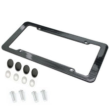 Load image into Gallery viewer, Carbon Fiber Style License Plate Frames Front &amp; Rear 2pc Set