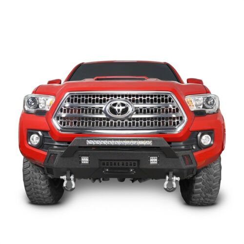Powder Coated Stubby Front Bumper w/ License Plate Mount Toyota Tacoma 2016-2022