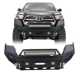 Front Bumper w/ Winch Plate & LED Lights 2016-2021 Toyota Tacoma