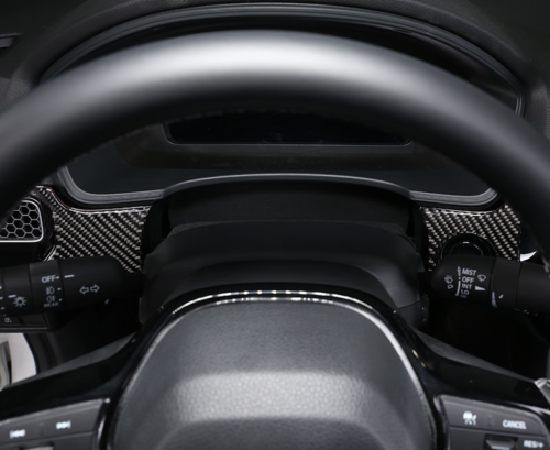Carbon Fiber Style Start Button Ignition Switch Trim Cover 2022+ Honda Civic 11thgen
