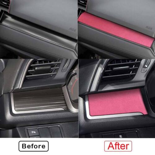 Premium Suede Console Dash Trim Cover Pink 2016+ Honda Civic
