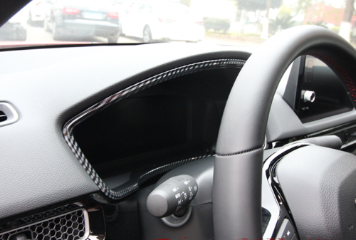 Carbon Fiber Style Dashboard Panel Frame Trim Cover 2022+ Honda Civic 11th Gen