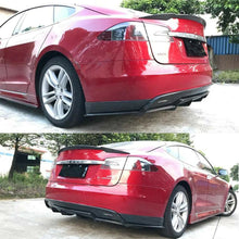 Load image into Gallery viewer, V Style Carbon Fiber Rear Bumper Lip Diffuser Spoiler For 2012+ Tesla Model S 60D P85