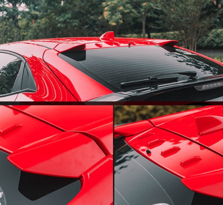 Type R Style Mid Wing Roof Spoiler 2017+ Honda Civic Hatchback